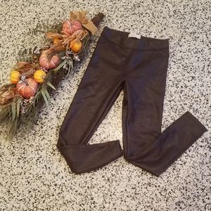 2FOR$25 Max Studio Brown Shiny Leather Leggings